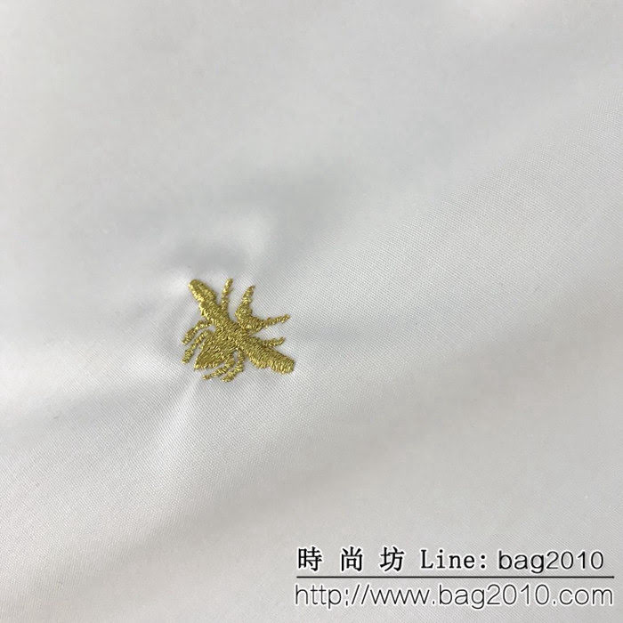 Dior迪奧 經典系列 19ss男士長袖襯衣 金色小蜜蜂刺繡 高端系列 高密度府綢面料 簡約百搭款 ydi2368